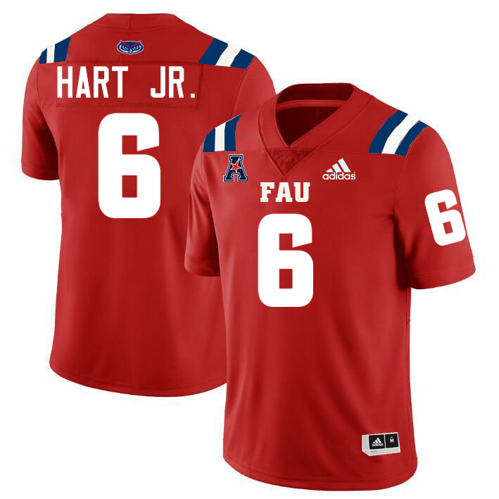 #6 Leon Hart Jr. FAU Jersey,Florida Atlantic Owls Football Jersey,Uniforms,Gears-Red